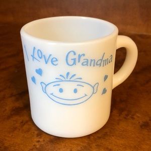 Vintage Milk Glass “I Love Grandma” Mug